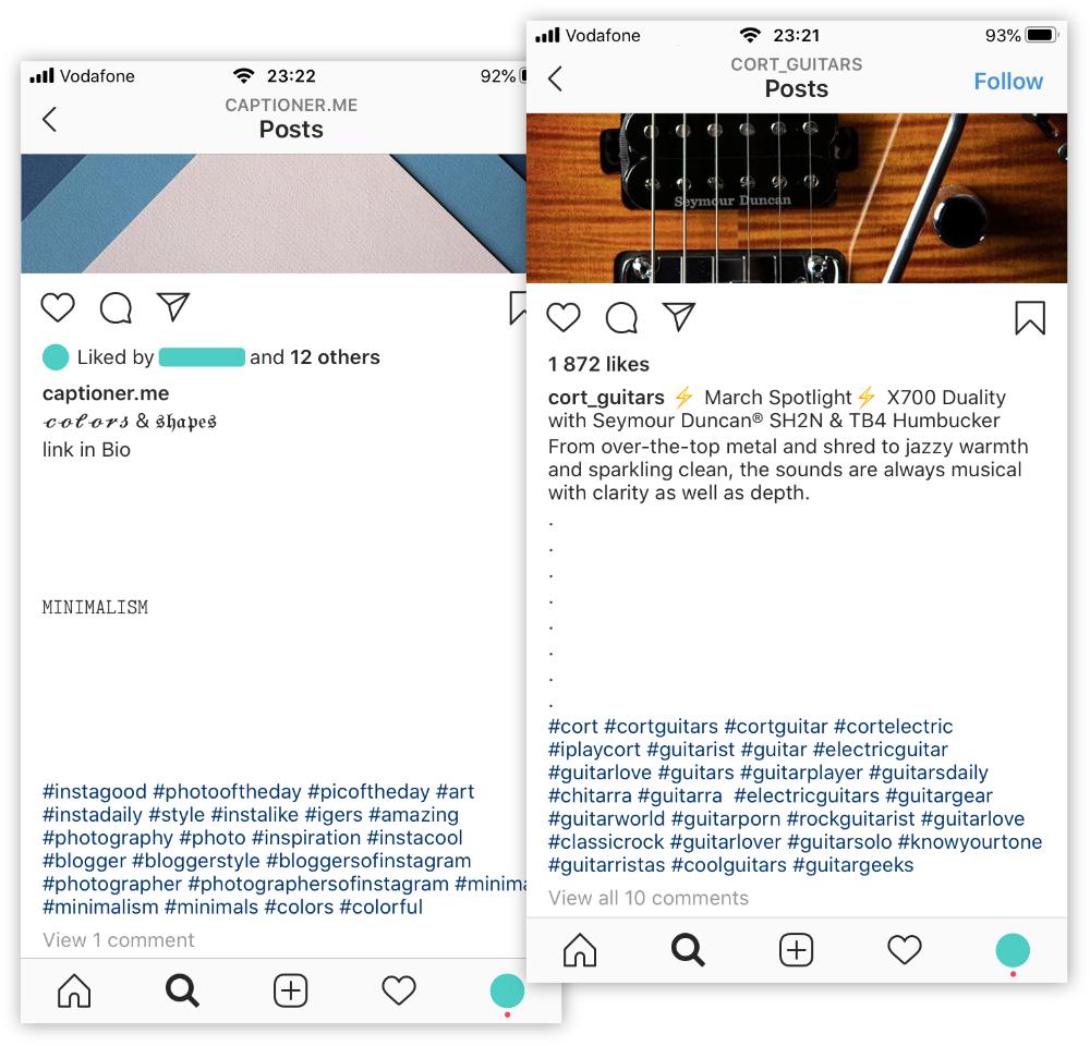 Instagram line-breaks example